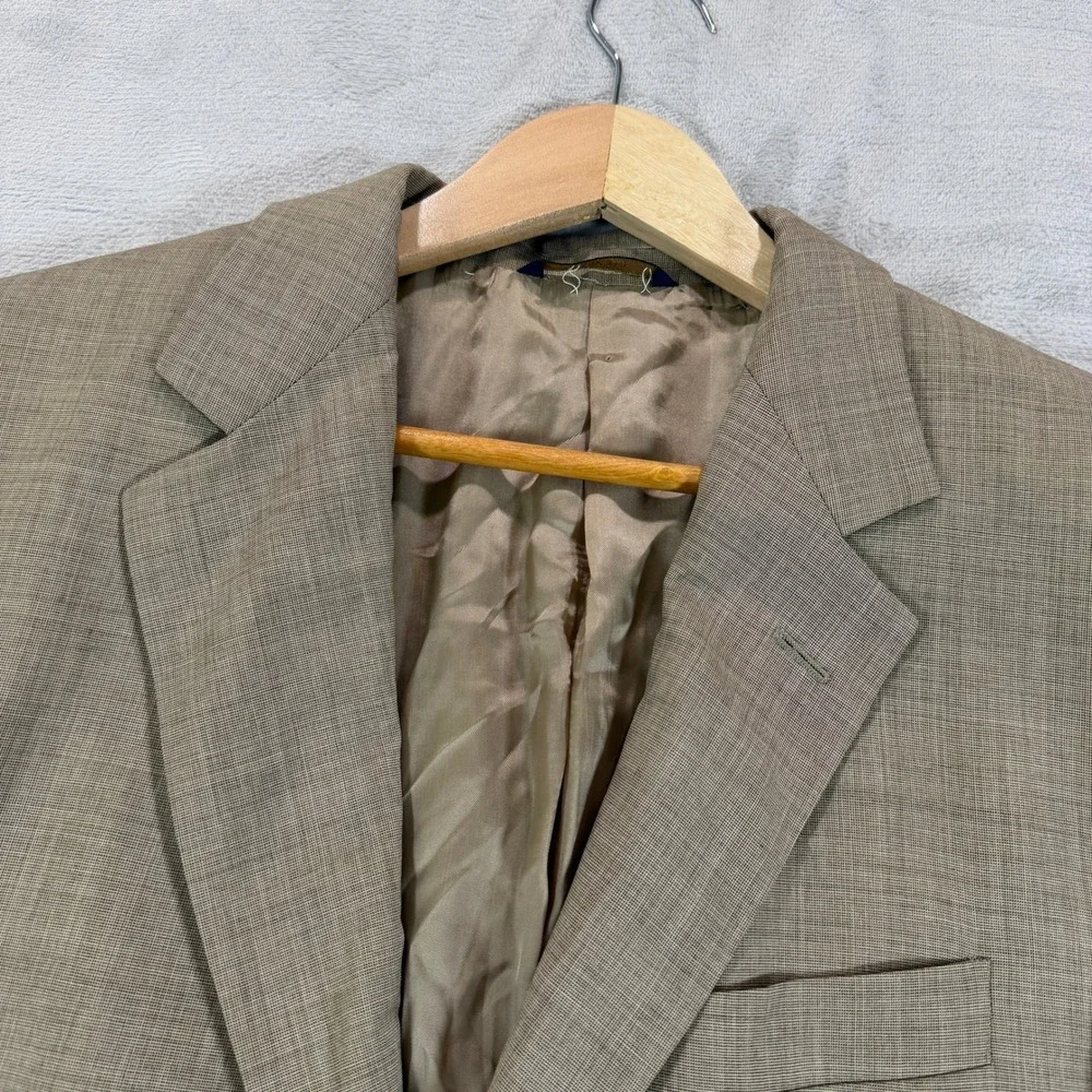 Brooks Brothers 1818 Madison Blazer Mens 40R Classic Tan Loro Piana Wool Italy